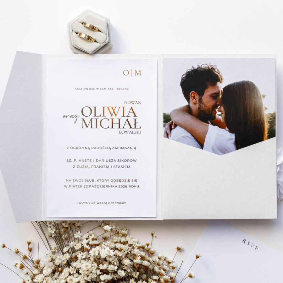 ZAPROSZENIE ŚLUBNE GLAMOUR | AURA