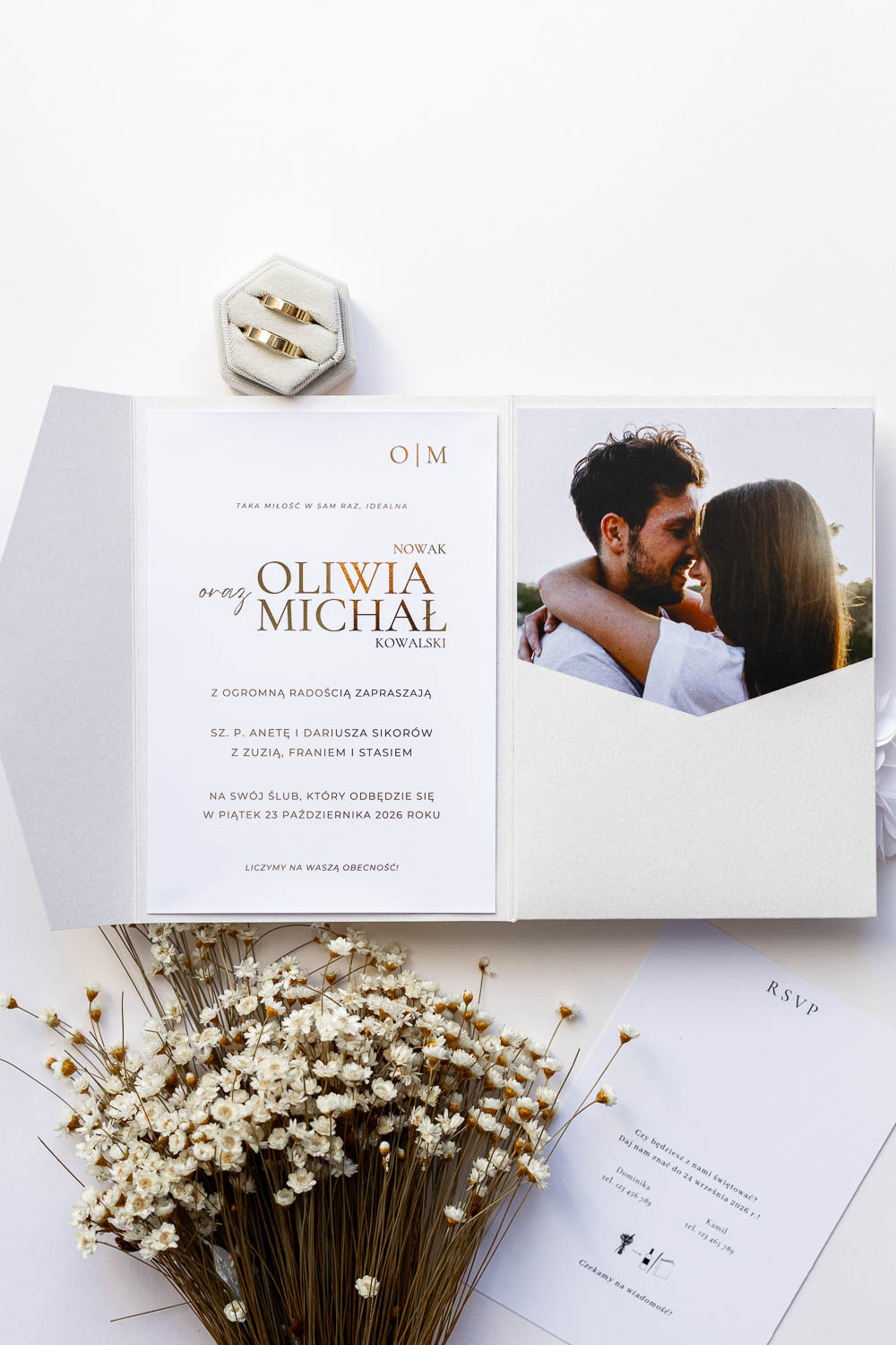 ZAPROSZENIE ŚLUBNE GLAMOUR | AURA