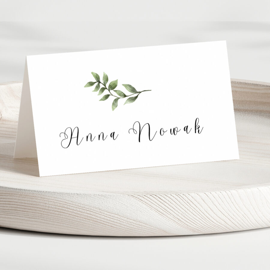 WINIETKA WESELNA NA STÓŁ ZIELONY LIŚĆ