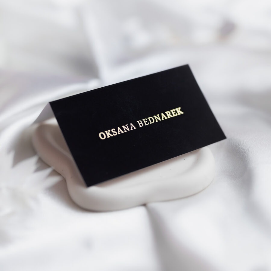 ZŁOCONA WINIETKA WESELNA CZARNA