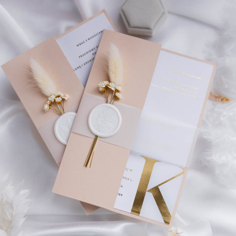 ZAPROSZENIE NA ŚLUB W FOLDERZE | IVORY