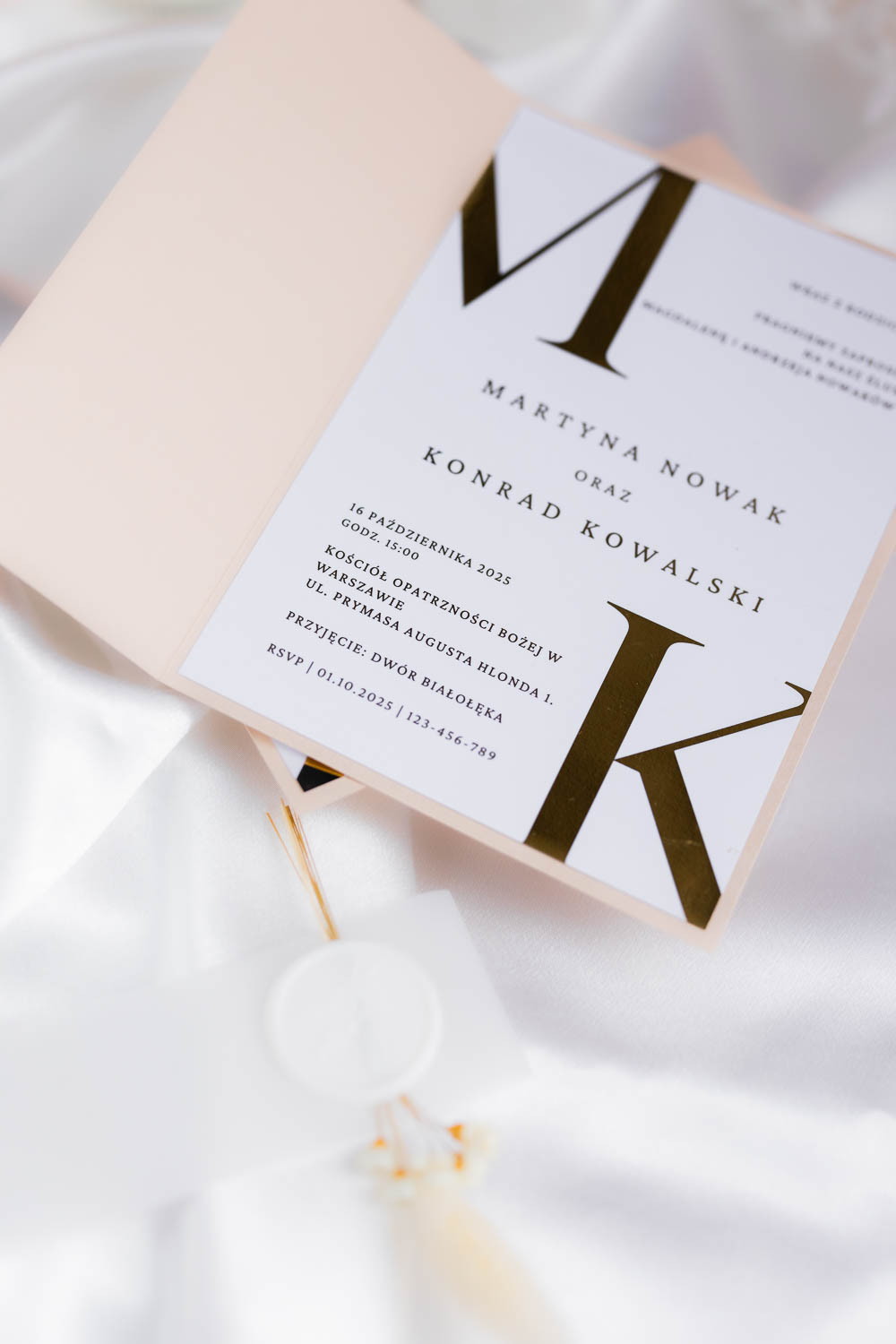 ZAPROSZENIE NA ŚLUB W FOLDERZE | IVORY - obrazek 3