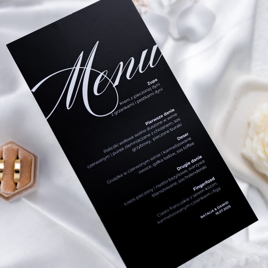 MENU WESELNE BLACK