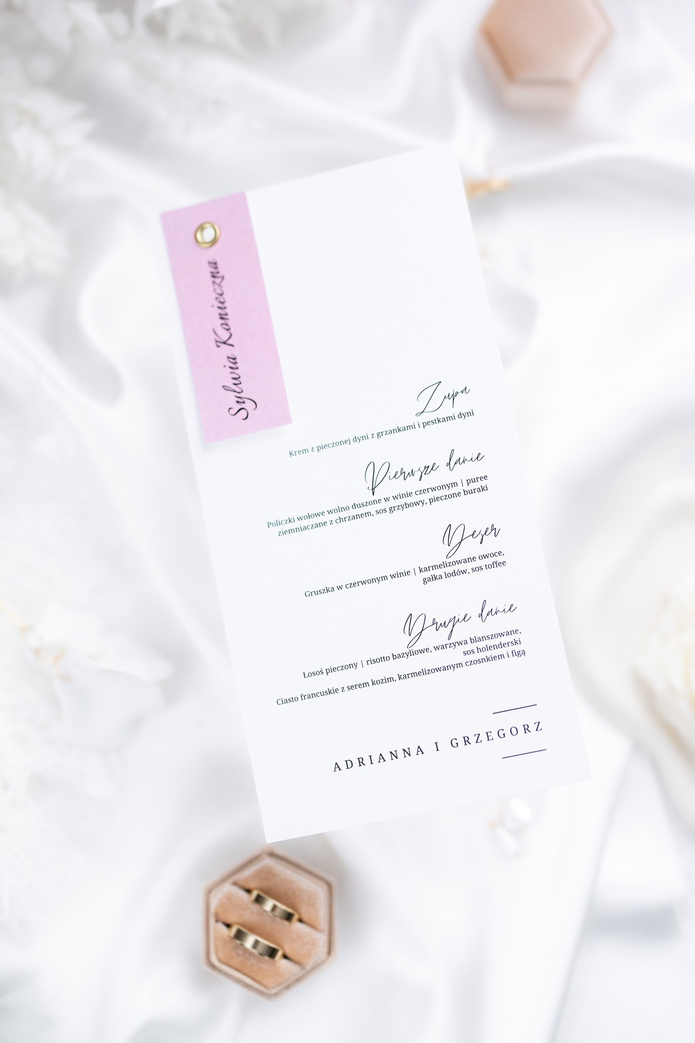 MENU WESELNE Z WINIETKĄ MISTY ROSE