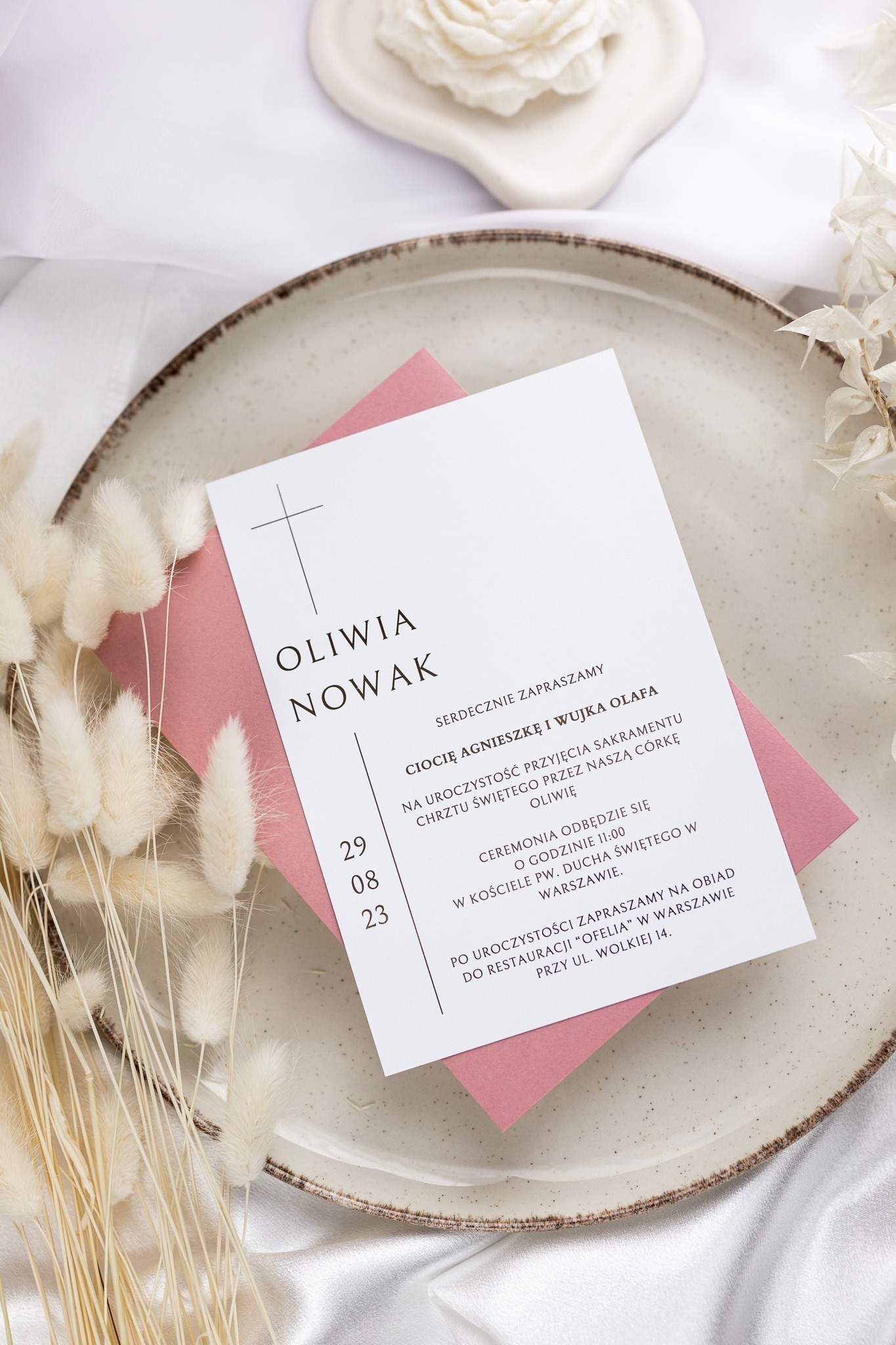 ZŁOCONE ZAPROSZENIE NA CHRZEST | KRZYŻ - obrazek 3