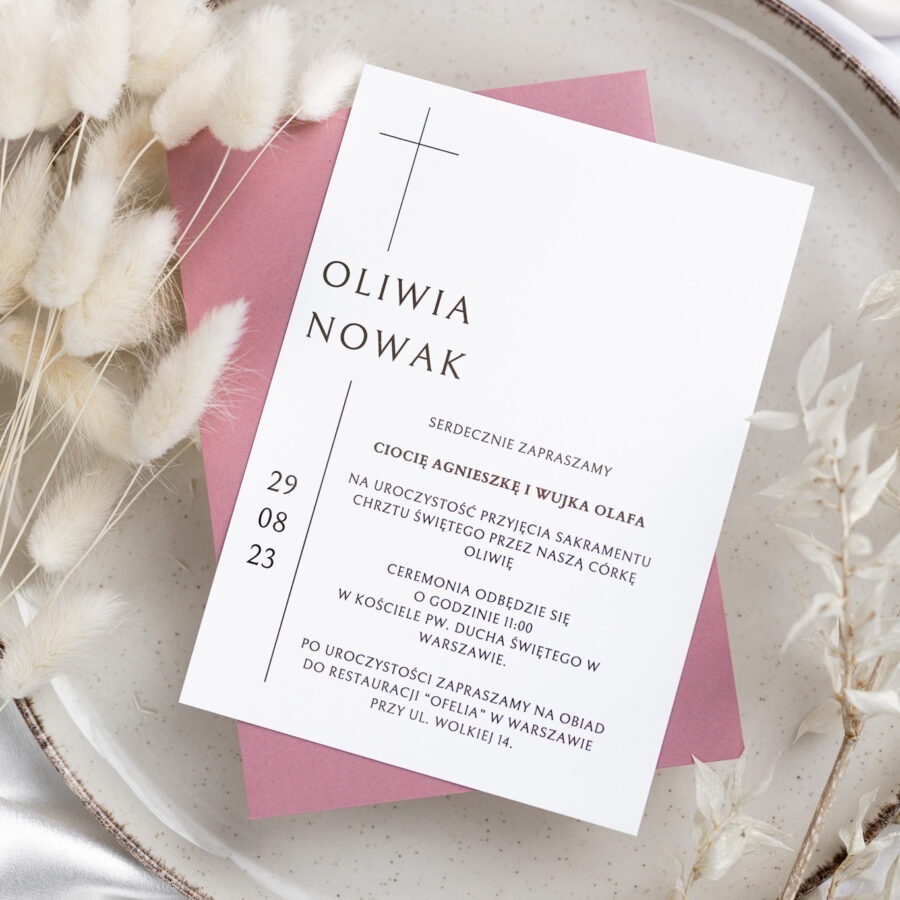 ZŁOCONE ZAPROSZENIE NA CHRZEST | KRZYŻ III