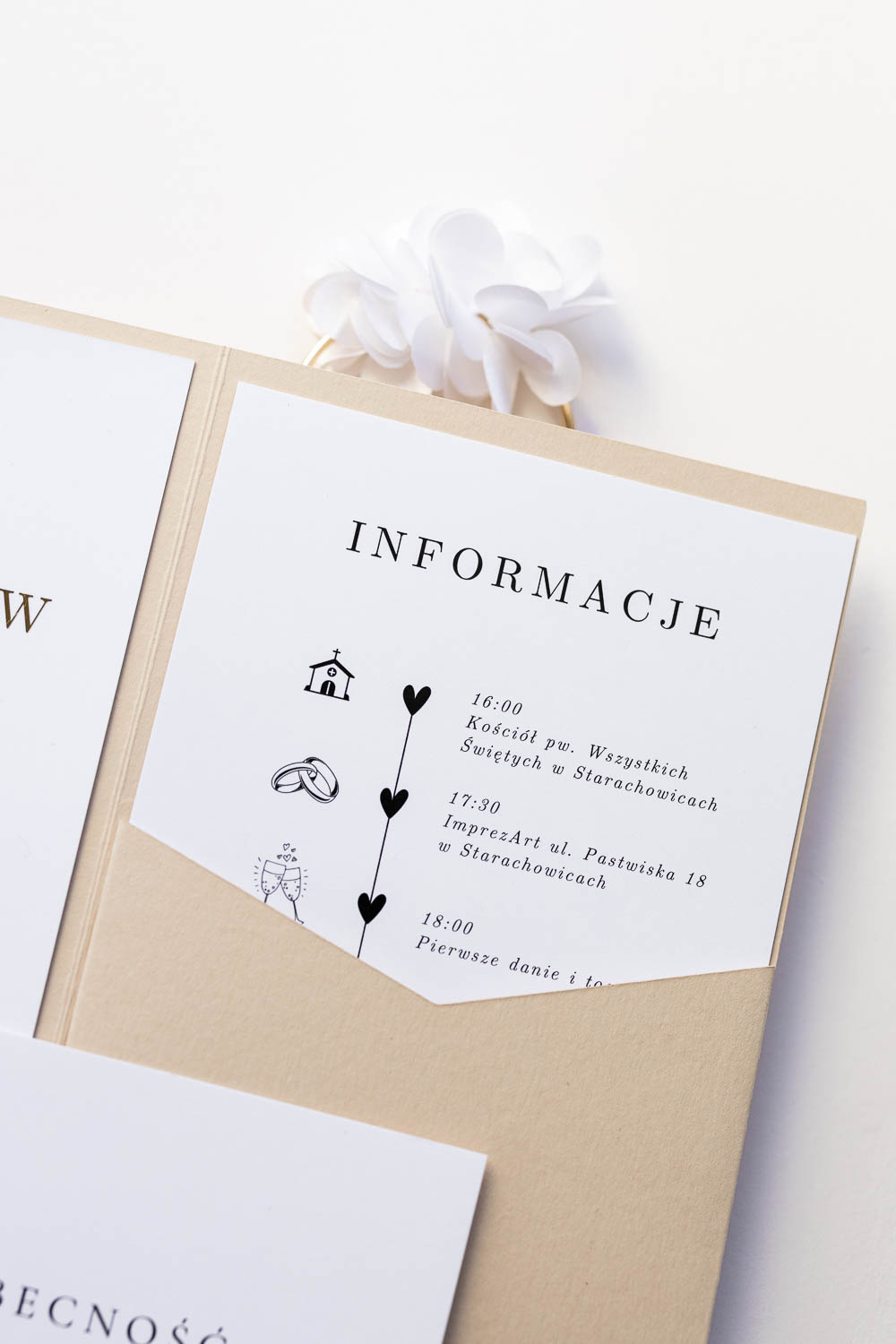ZAPROSZENIE NA ŚLUB FOLDER | BEIGE - obrazek 4