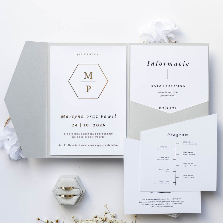 ZAPROSZENIE NA ŚLUB FOLDER | CLARISSE