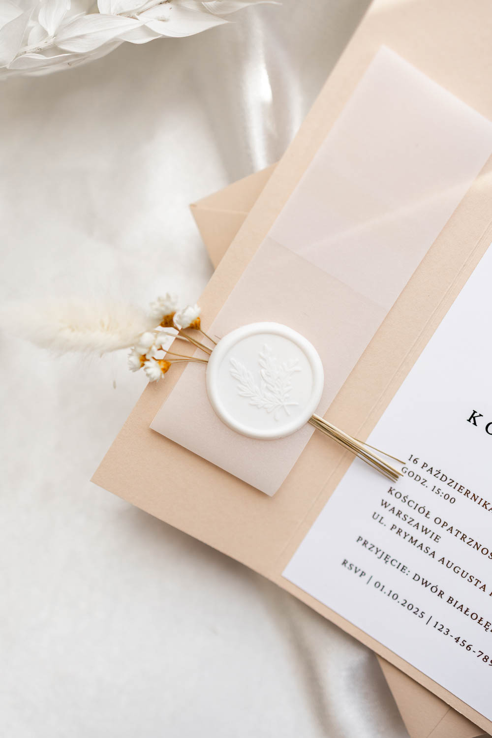 ZAPROSZENIE NA ŚLUB W FOLDERZE | IVORY - obrazek 4
