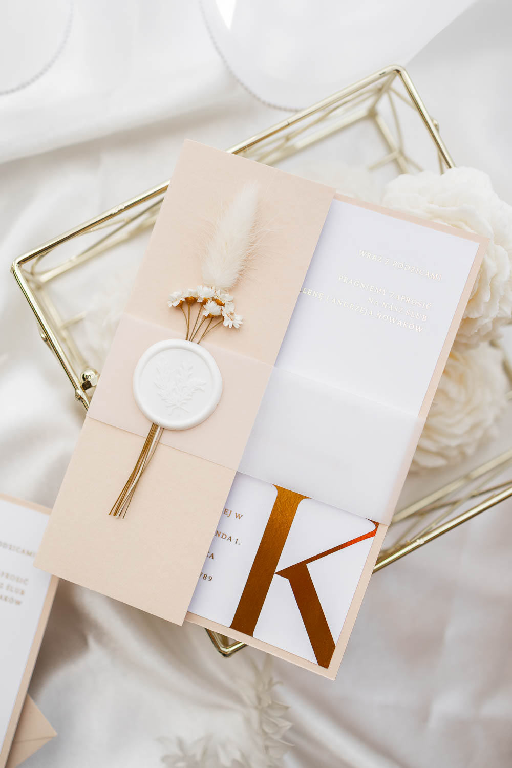 ZAPROSZENIE NA ŚLUB W FOLDERZE | IVORY - obrazek 5