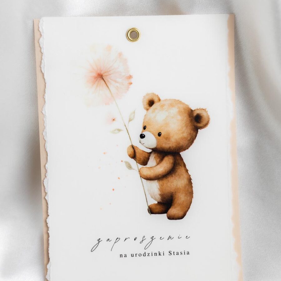 Teddy - zaproszenie na urodziny