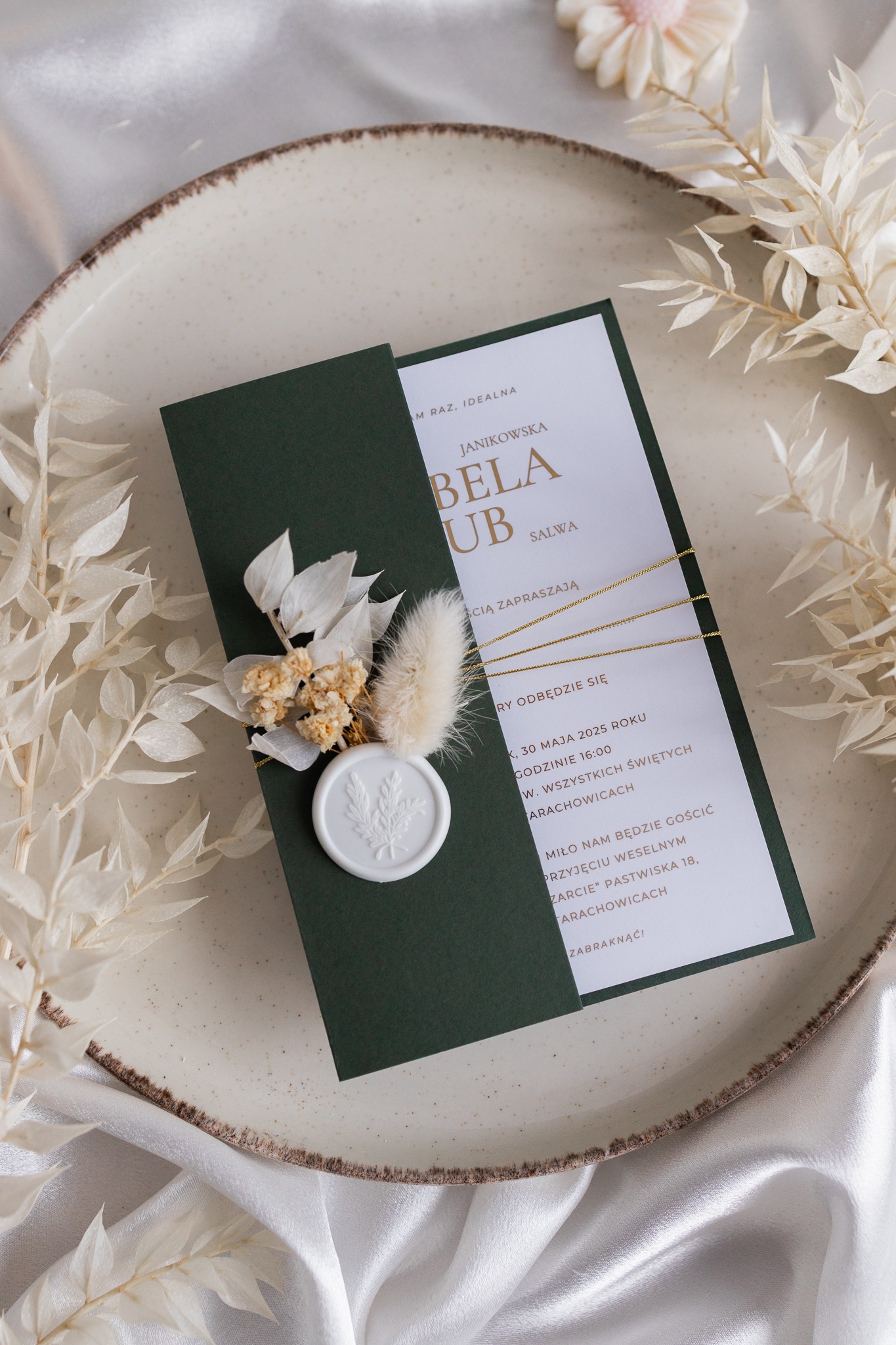 ZAPROSZENIE NA ŚLUB W FOLDERZE | DUSTY BLUE - obrazek 6