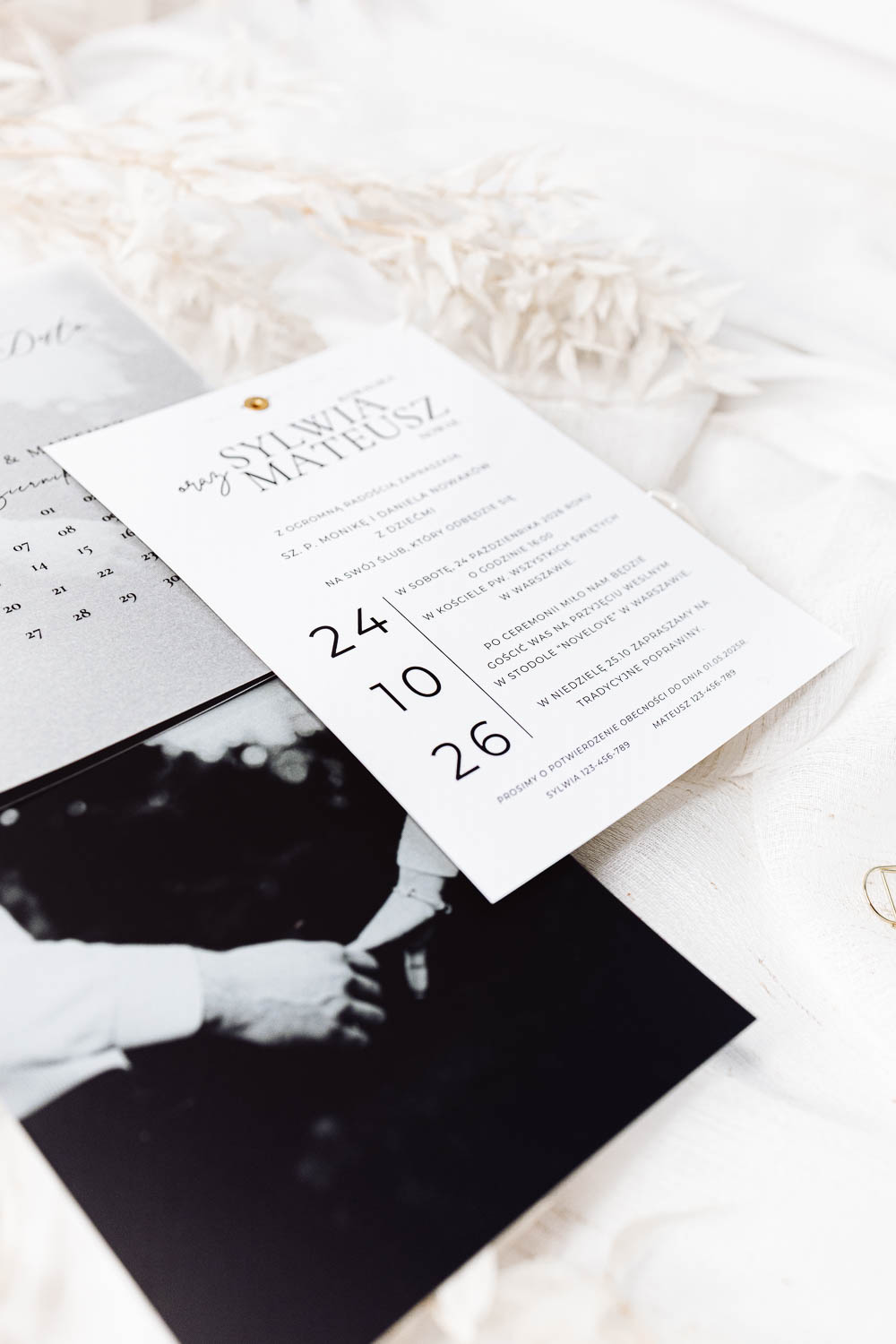 Zaproszenie ślubne z kalką i zdjęciem - obrazek 2