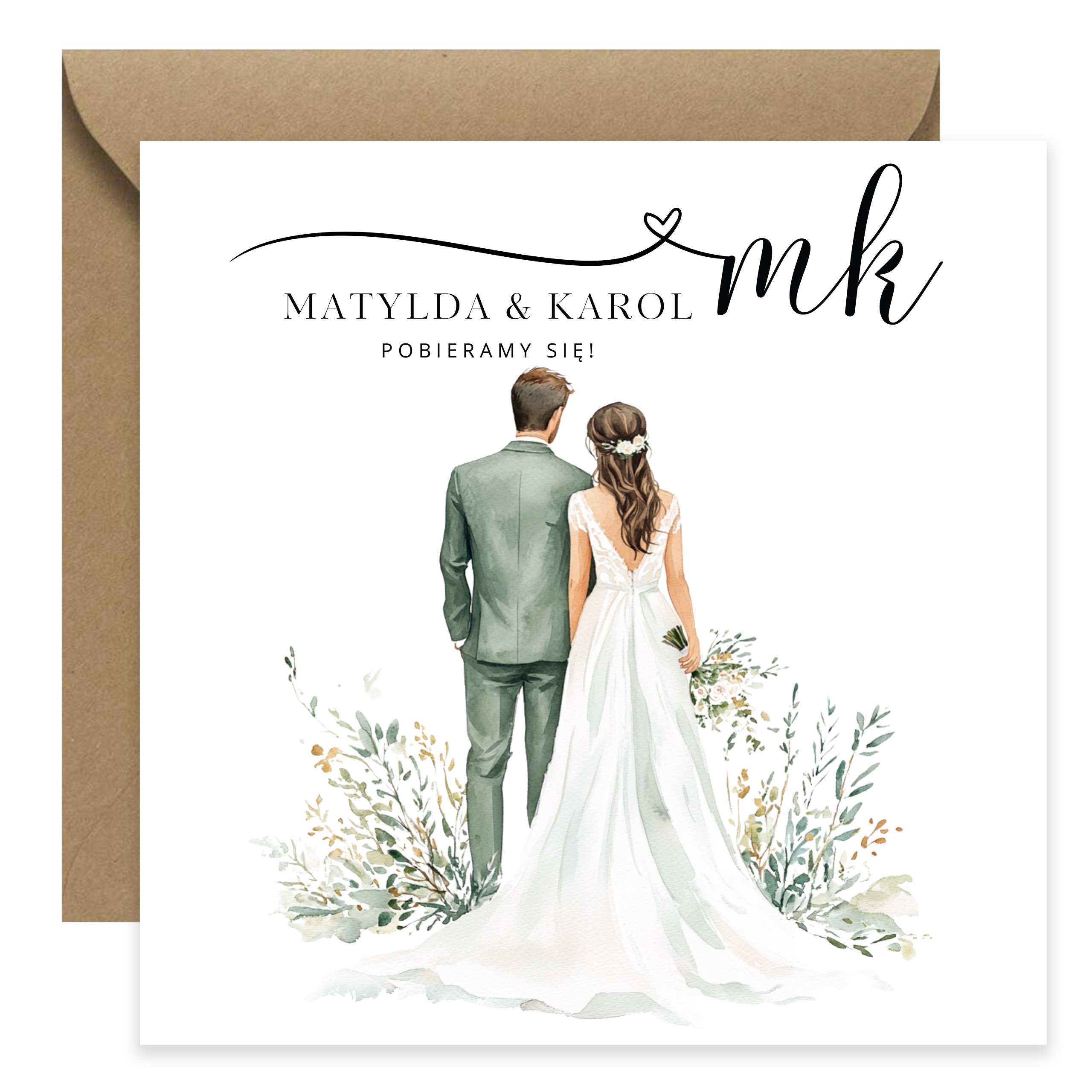 ZAPROSZENIE ŚLUBNE W PASTELOWYCH ODCIENIACH - PZ9 - obrazek 5