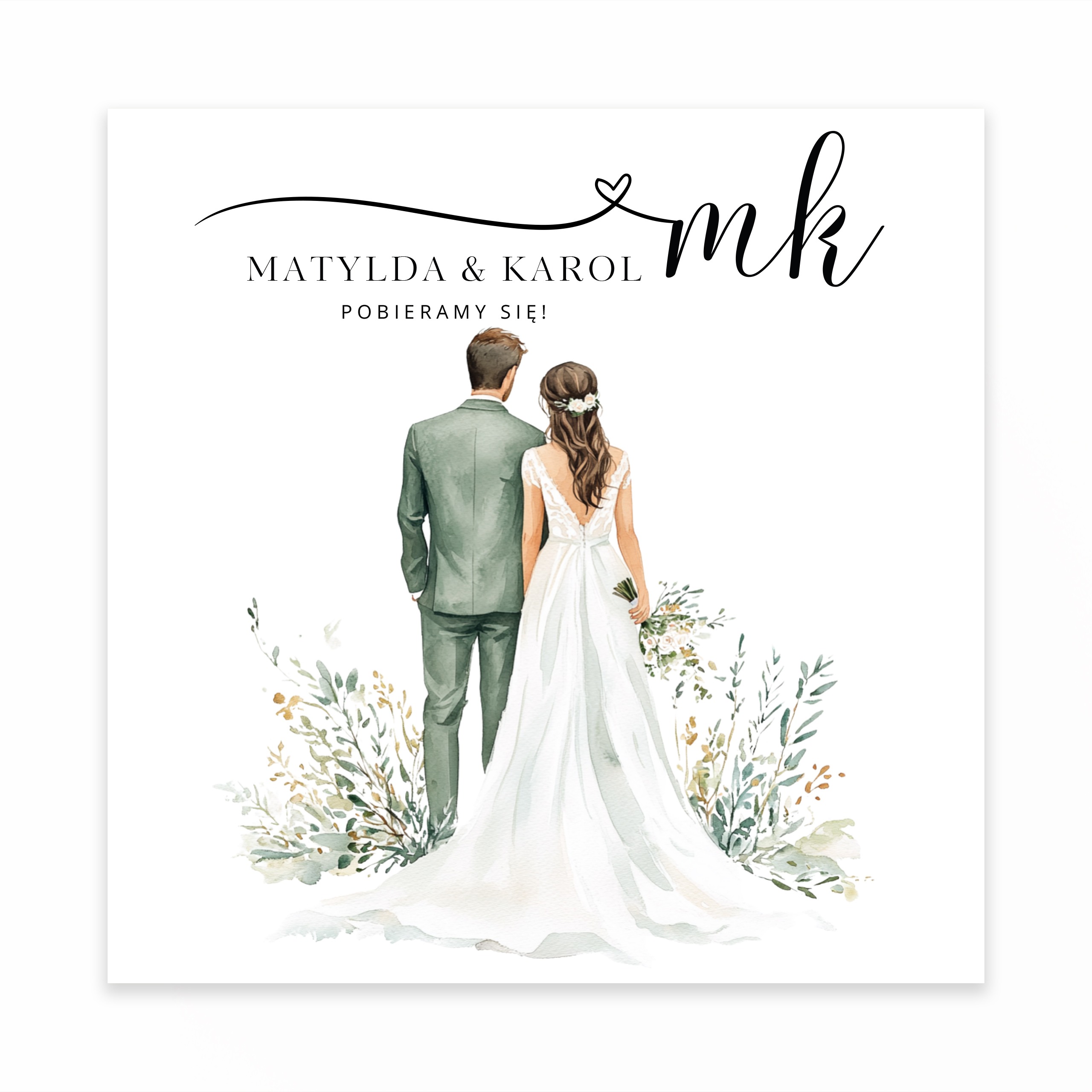 ZAPROSZENIE ŚLUBNE W PASTELOWYCH ODCIENIACH - PZ9 - obrazek 2