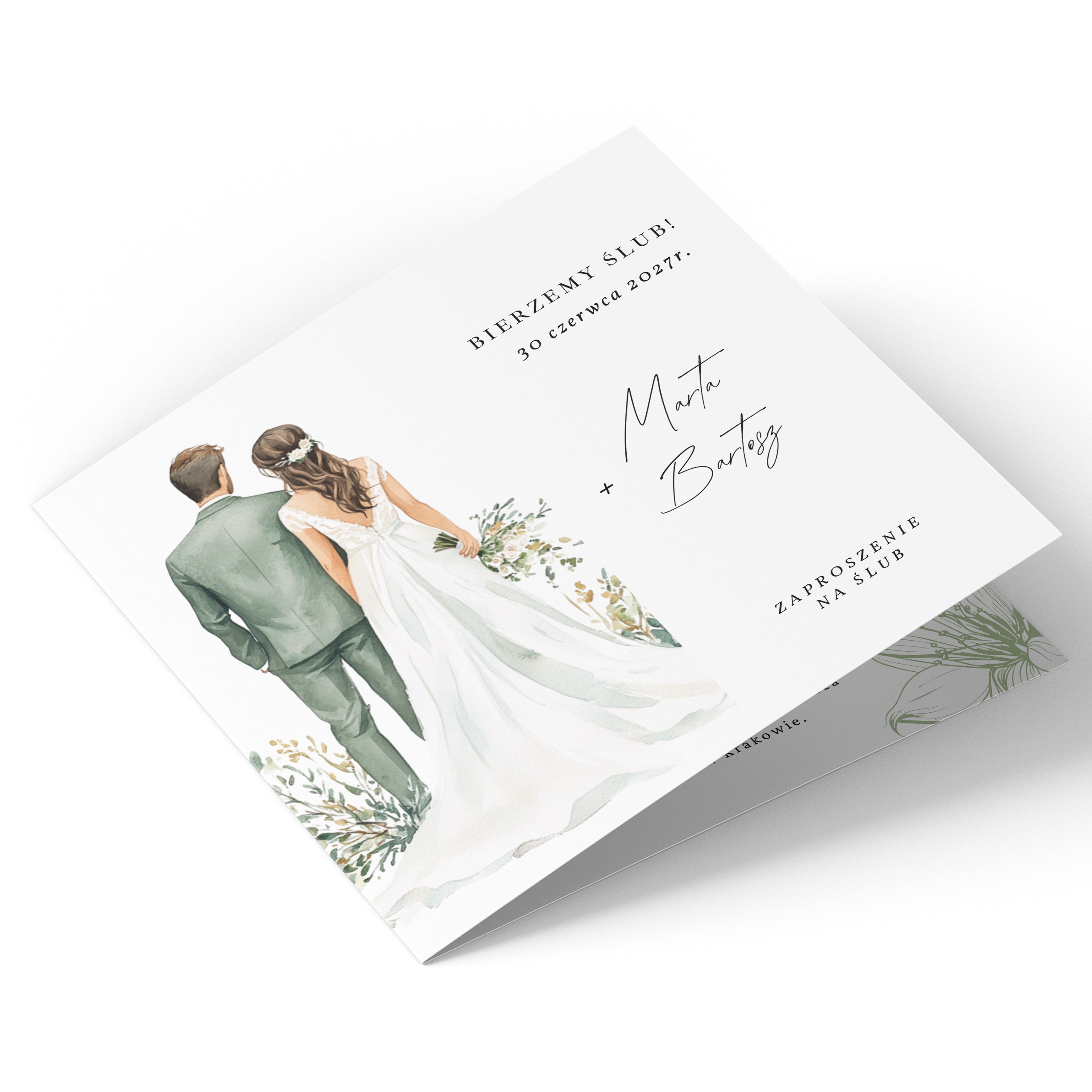 ZAPROSZENIE ŚLUBNE W PASTELOWYCH ODCIENIACH - PZ10 - obrazek 3