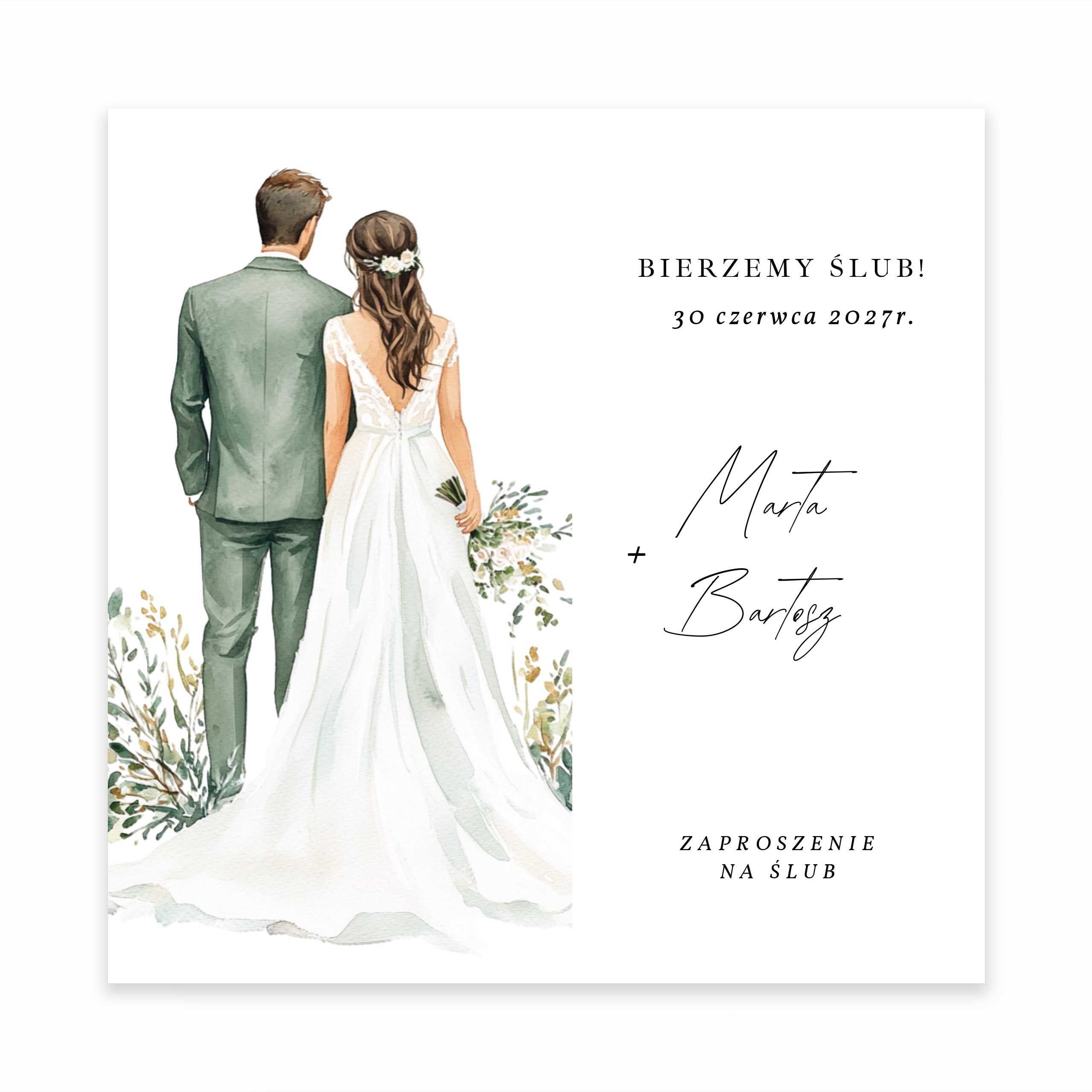 ZAPROSZENIE ŚLUBNE W PASTELOWYCH ODCIENIACH - PZ10 - obrazek 2