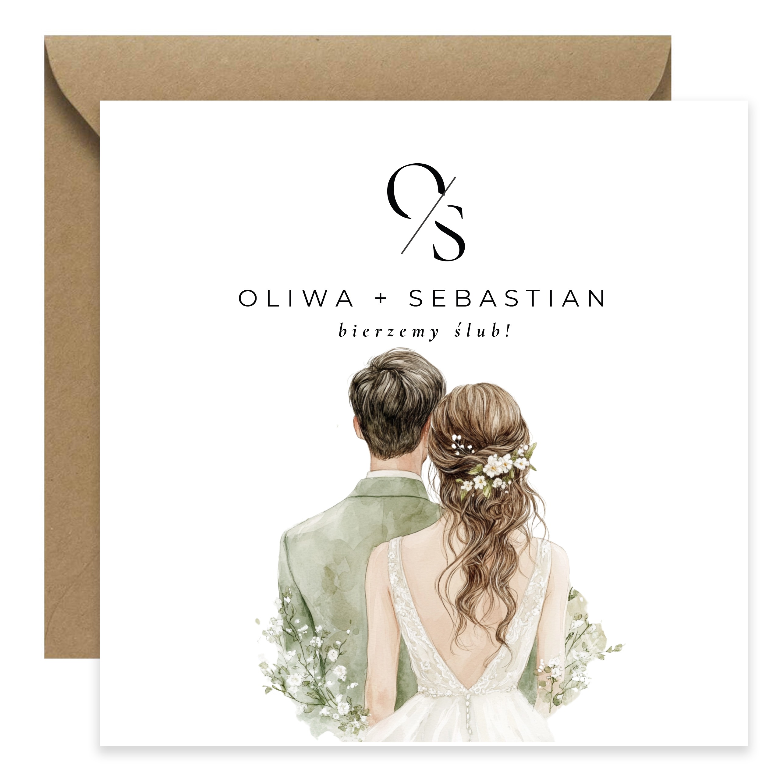 ZAPROSZENIE ŚLUBNE W PASTELOWYCH ODCIENIACH - PZ11 - obrazek 4