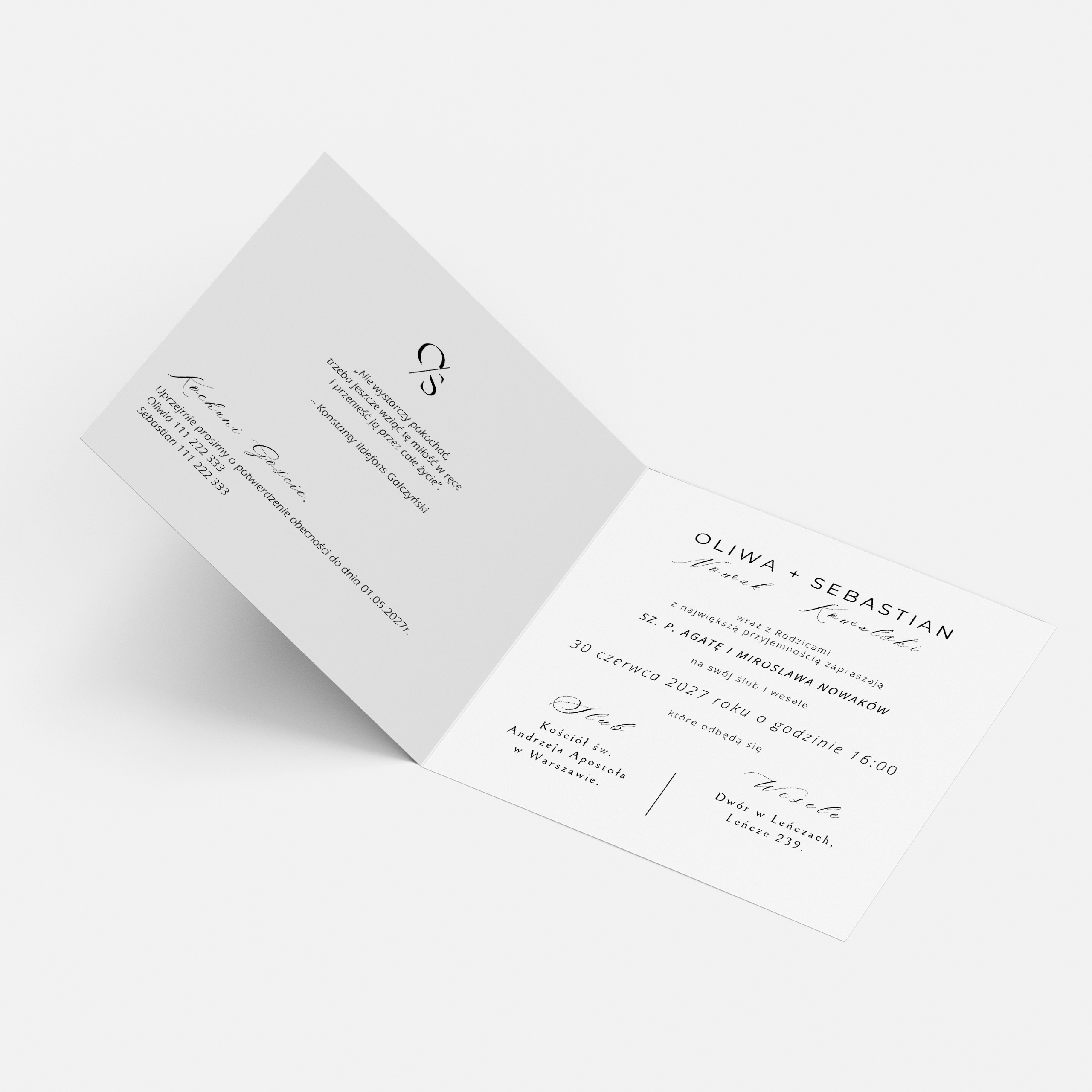 ZAPROSZENIE ŚLUBNE W PASTELOWYCH ODCIENIACH - PZ11 - obrazek 3