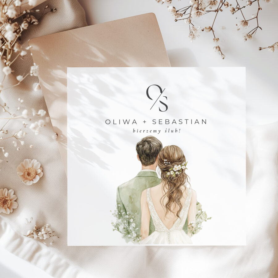ZAPROSZENIE ŚLUBNE W PASTELOWYCH ODCIENIACH - PZ11