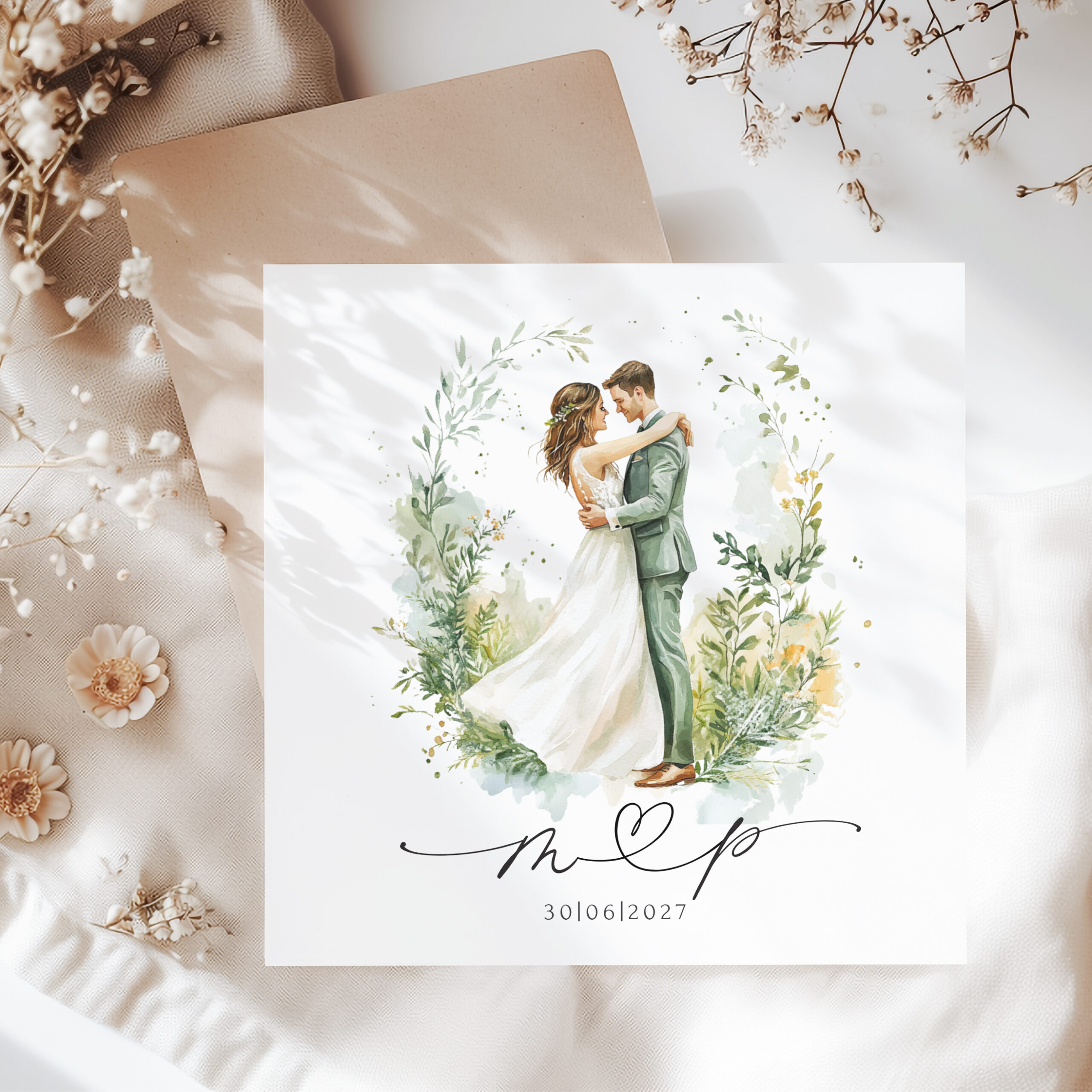 ZAPROSZENIE ŚLUBNE W PASTELOWYCH ODCIENIACH - PZ6