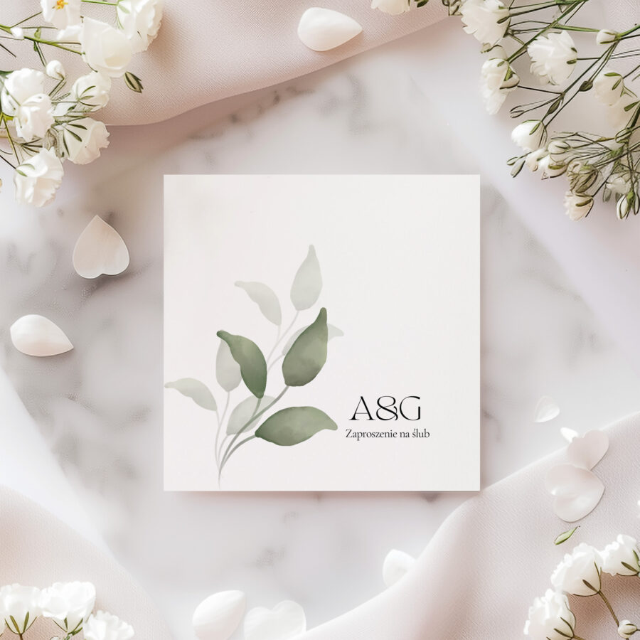 ZAPROSZENIE ŚLUBNE MINIMALISTYCZNE - PZ21