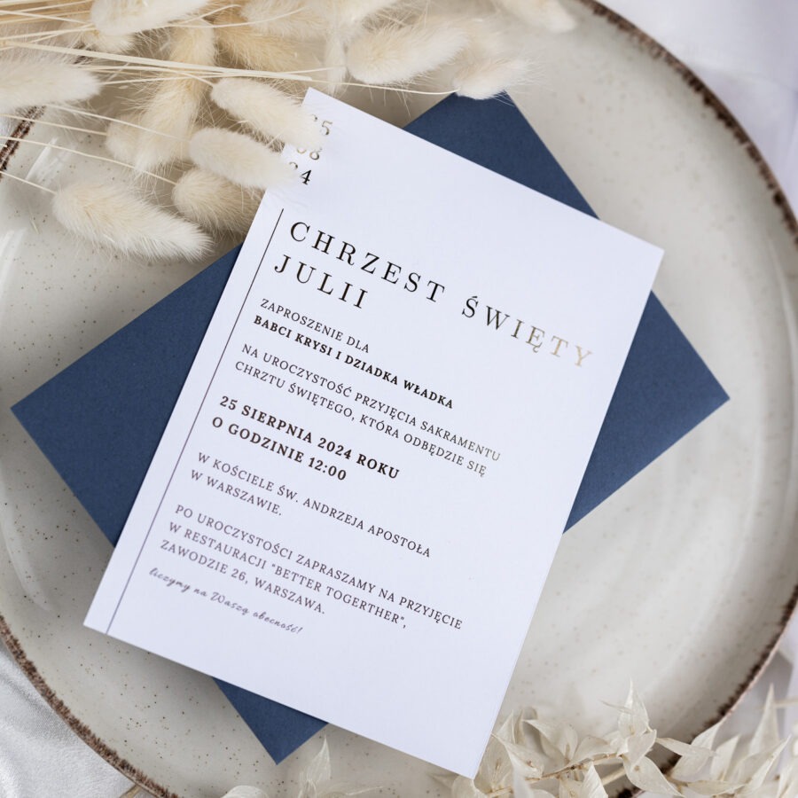 ZŁOCONE ZAPROSZENIE NA CHRZEST | PURE II