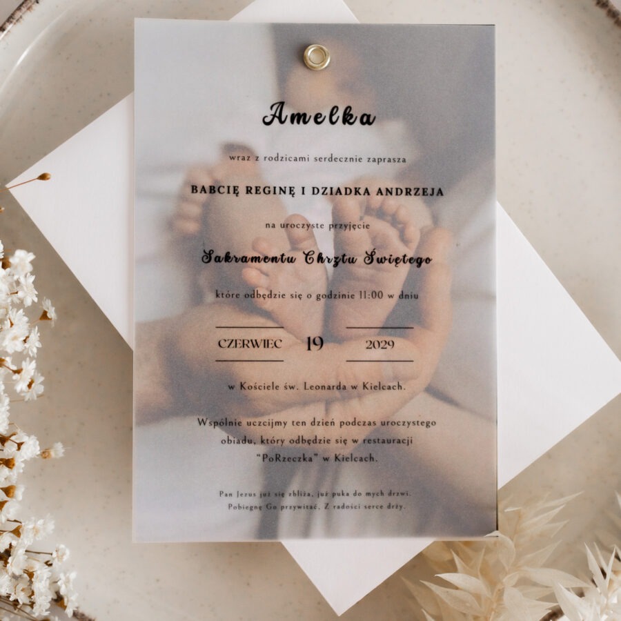 ZAPROSZENIE NA CHRZEST Z KALKĄ C1