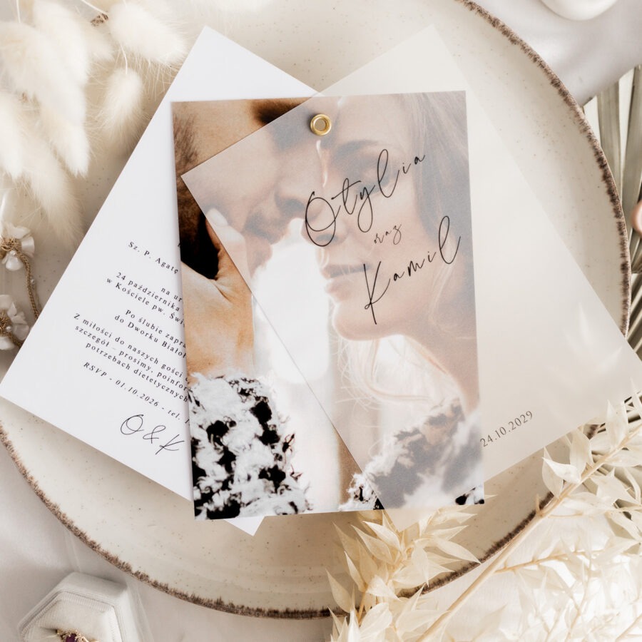 Zaproszenie ze zdjęciem i kalką K11