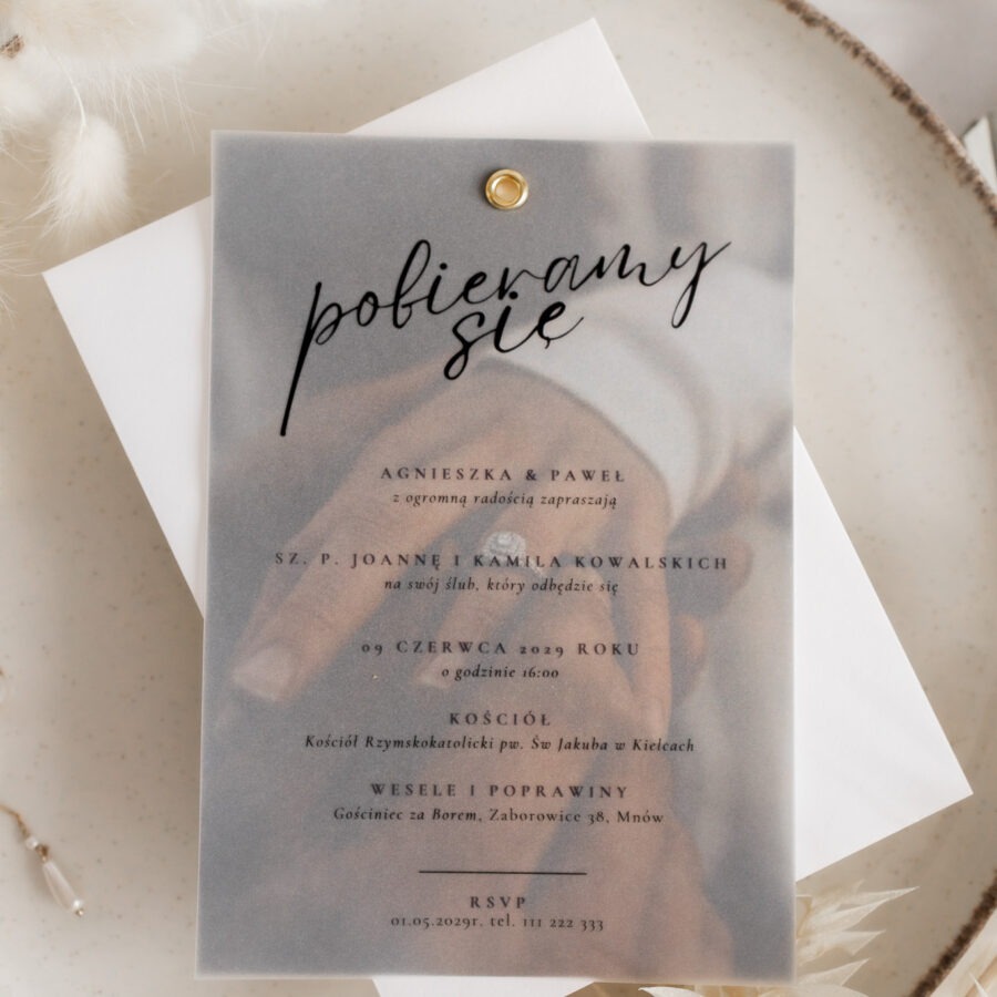 Zaproszenie ze zdjęciem i kalką K12