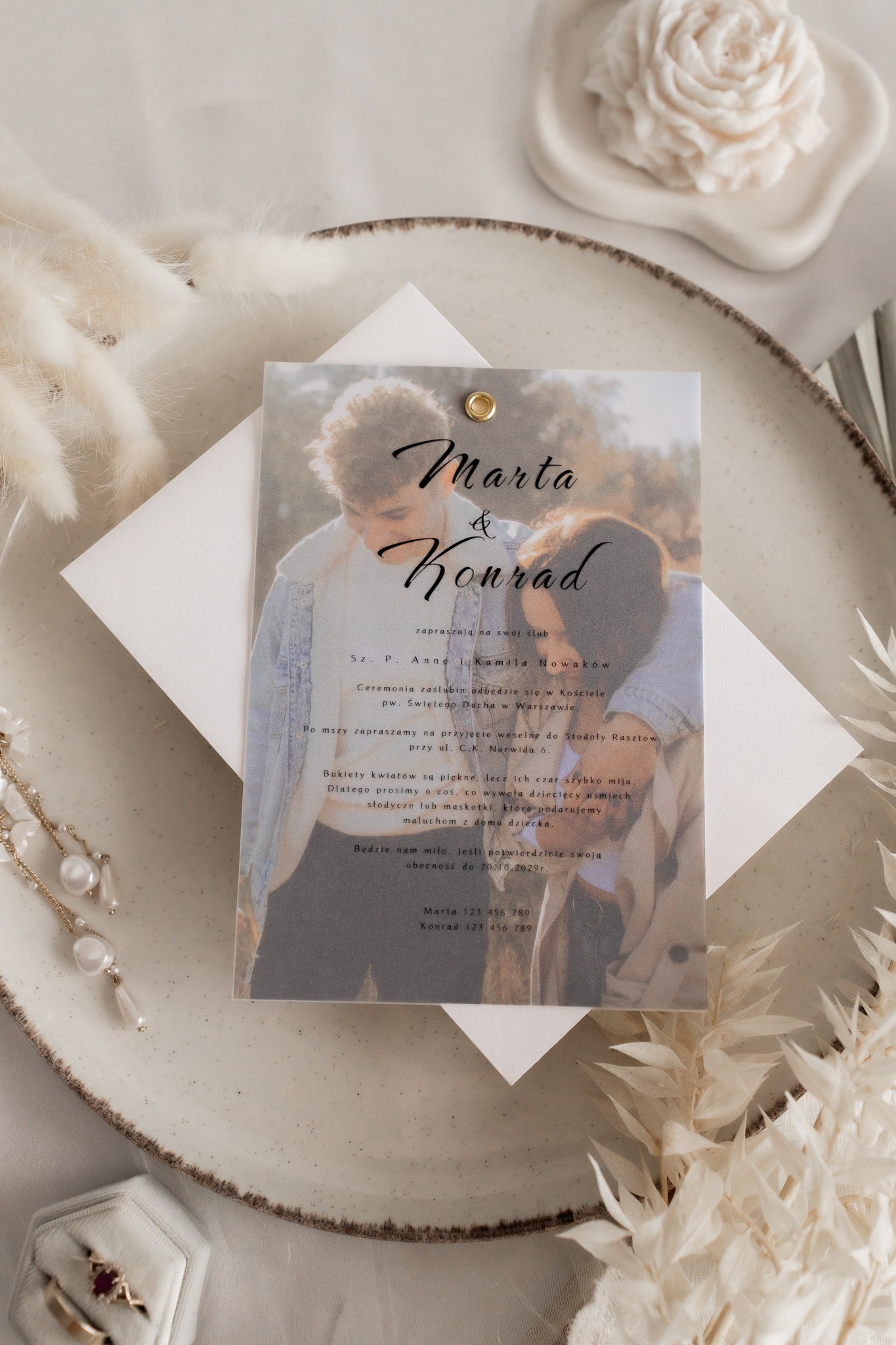 Zaproszenie ze zdjęciem i kalką K3