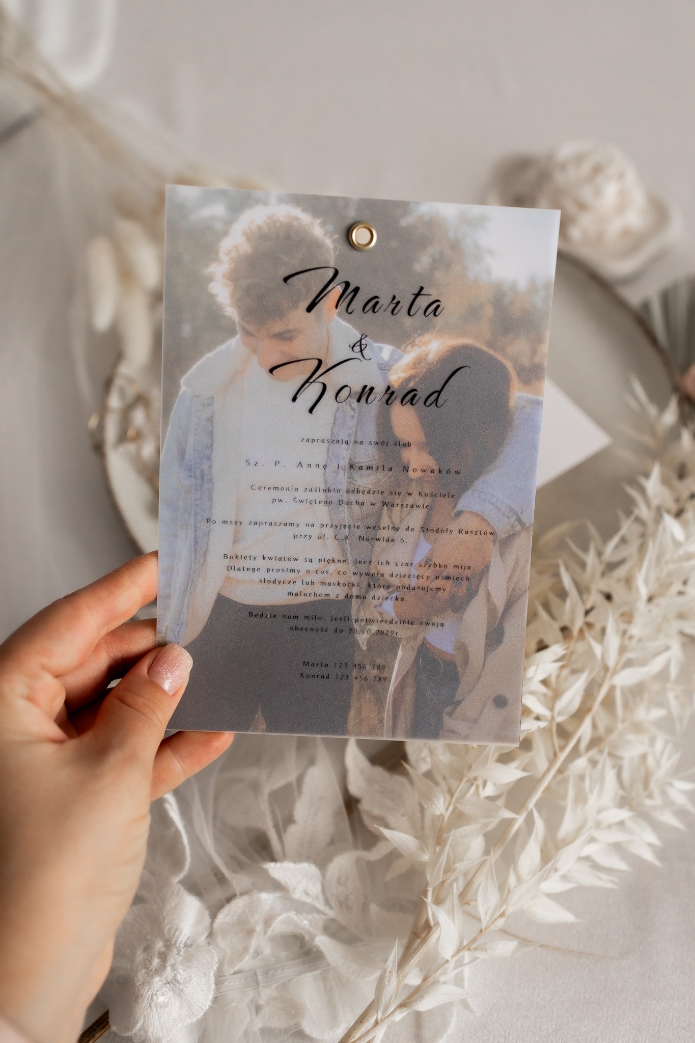 Zaproszenie ze zdjęciem i kalką K3 - obrazek 2