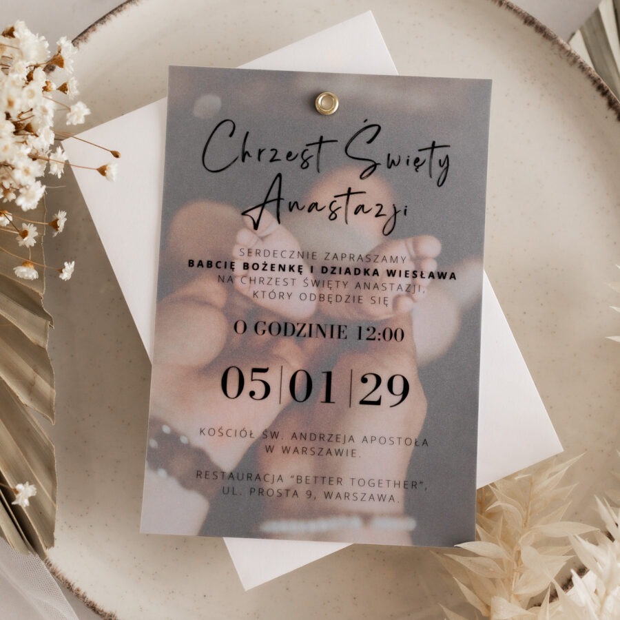ZAPROSZENIE NA CHRZEST Z KALKĄ C5