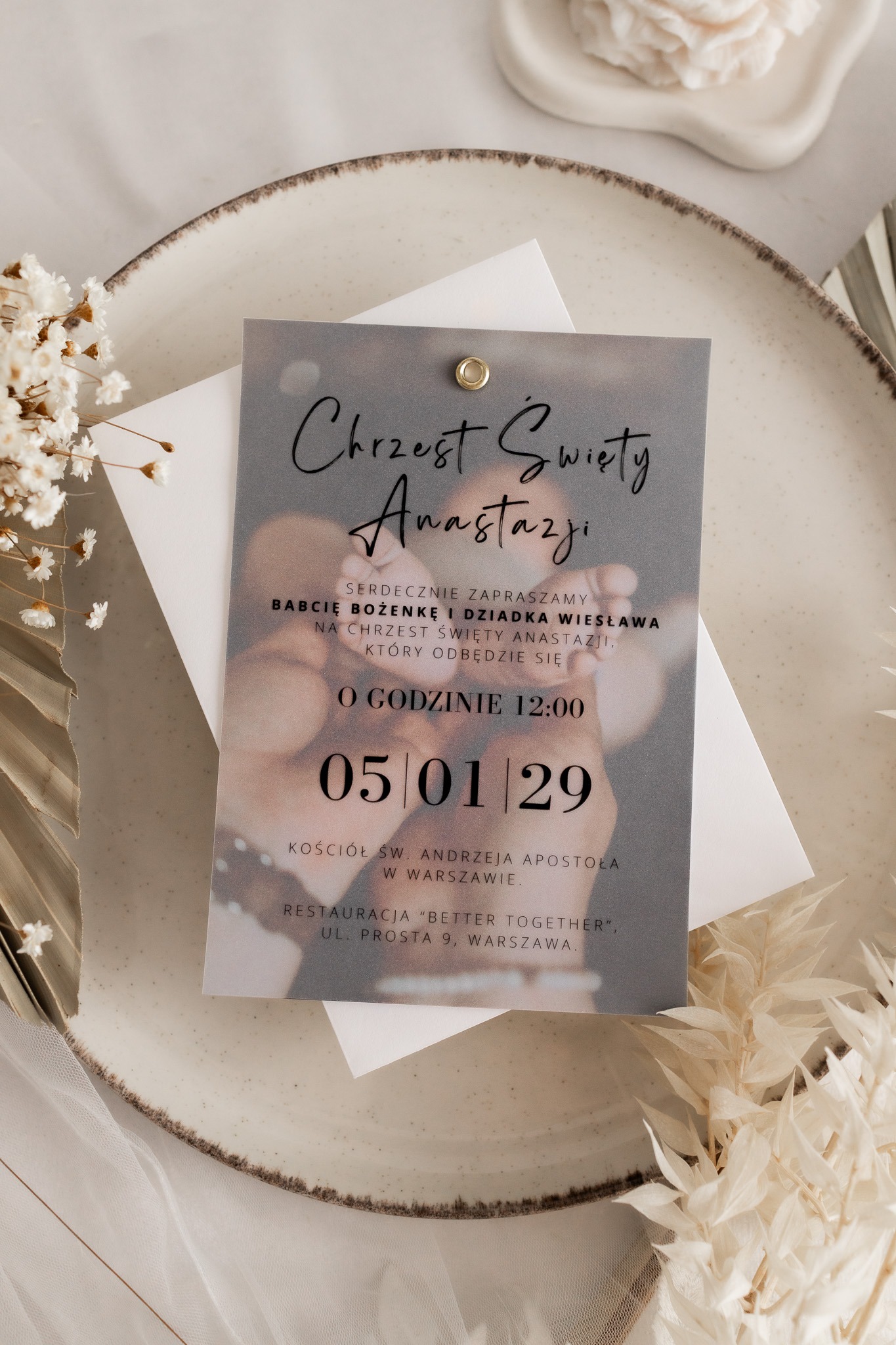 ZAPROSZENIE NA CHRZEST Z KALKĄ C5