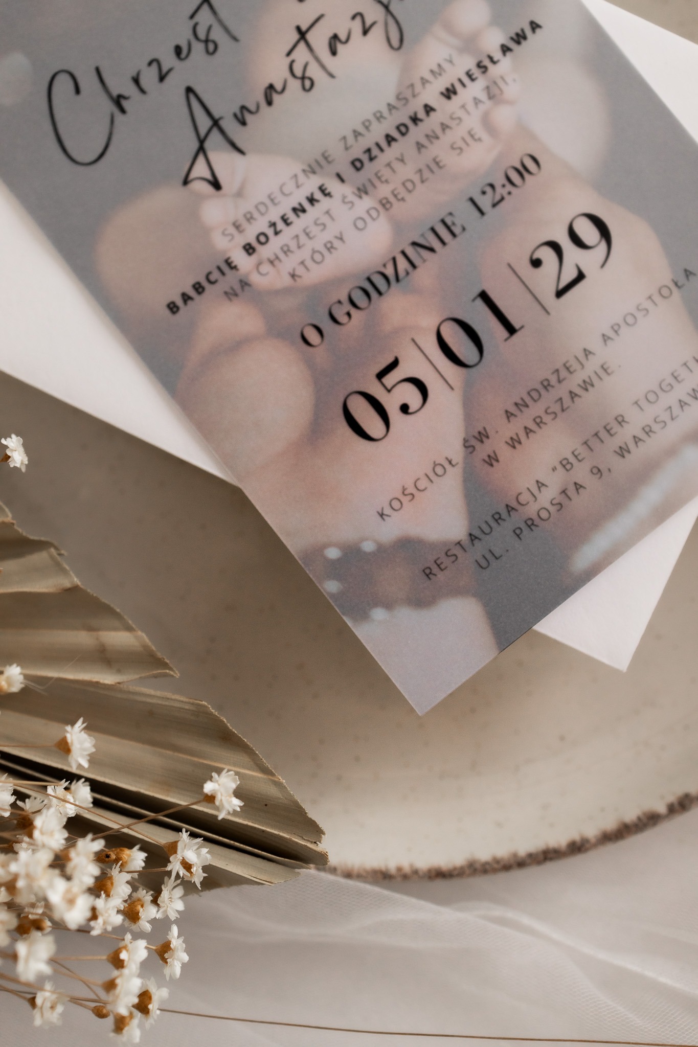 ZAPROSZENIE NA CHRZEST Z KALKĄ C5 - obrazek 4