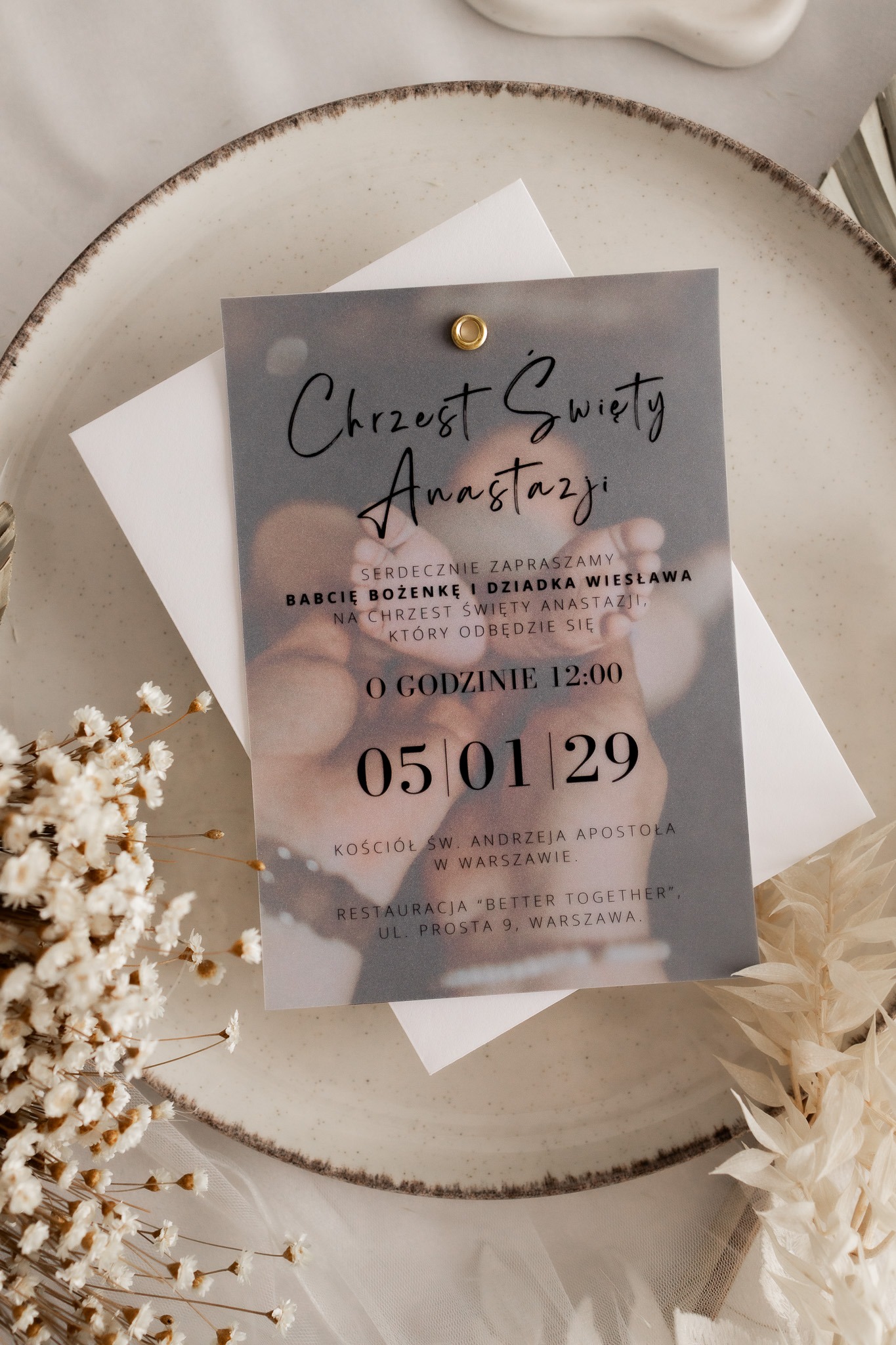 ZAPROSZENIE NA CHRZEST Z KALKĄ C5 - obrazek 3