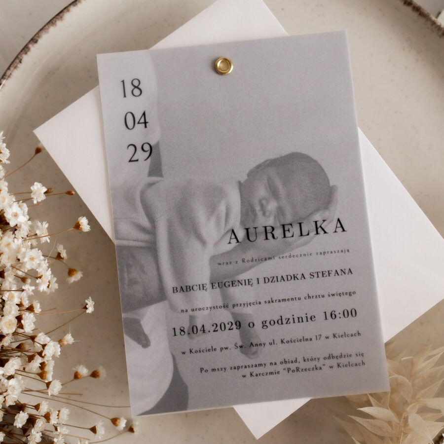ZAPROSZENIE NA CHRZEST Z KALKĄ C4