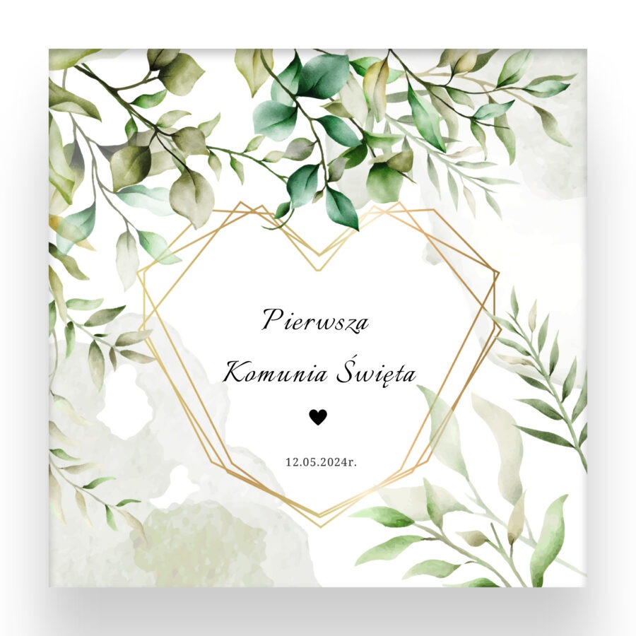 SKŁADANE ZAPROSZENIE NA KOMUNIĘ ŚWIĘTĄ - S01