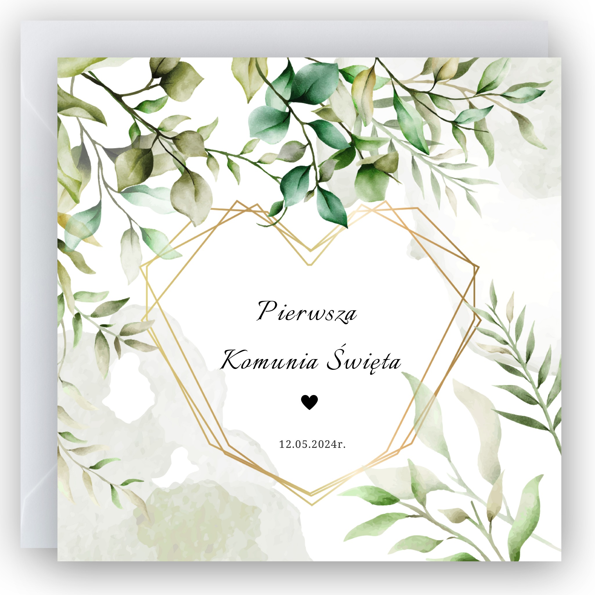 SKŁADANE ZAPROSZENIE NA KOMUNIĘ ŚWIĘTĄ - S01 - obrazek 3