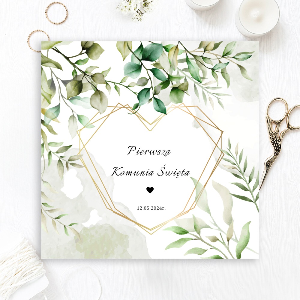 SKŁADANE ZAPROSZENIE NA KOMUNIĘ ŚWIĘTĄ - S01 - obrazek 2