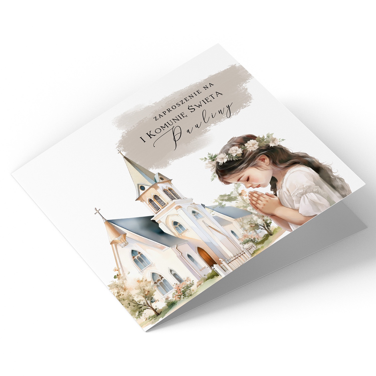 SKŁADANE ZAPROSZENIE NA KOMUNIĘ ŚWIĘTĄ - S06 - obrazek 2