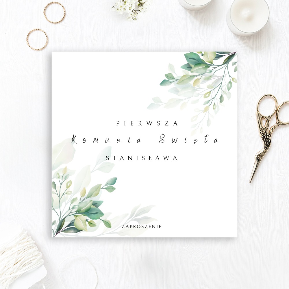 SKŁADANE ZAPROSZENIE NA KOMUNIĘ ŚWIĘTĄ - S02