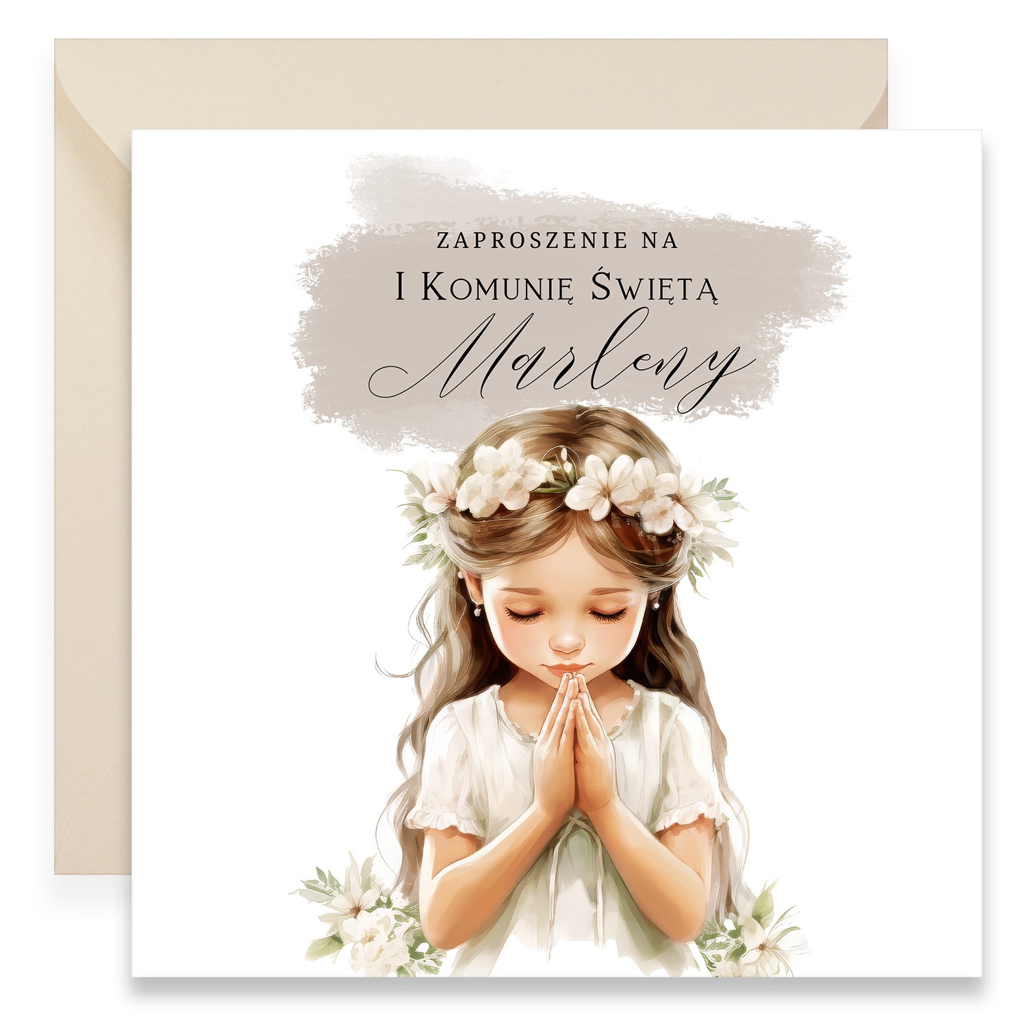 SKŁADANE ZAPROSZENIE NA KOMUNIĘ ŚWIĘTĄ - S07 - obrazek 4