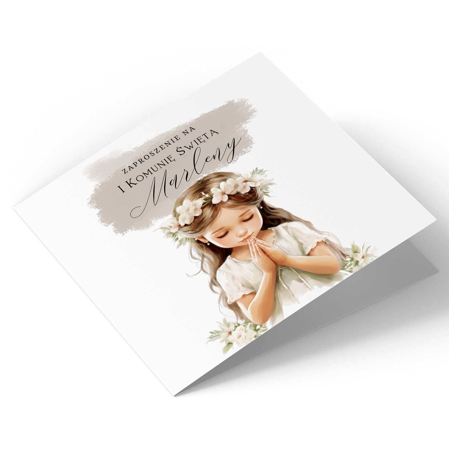 SKŁADANE ZAPROSZENIE NA KOMUNIĘ ŚWIĘTĄ - S07 - obrazek 2