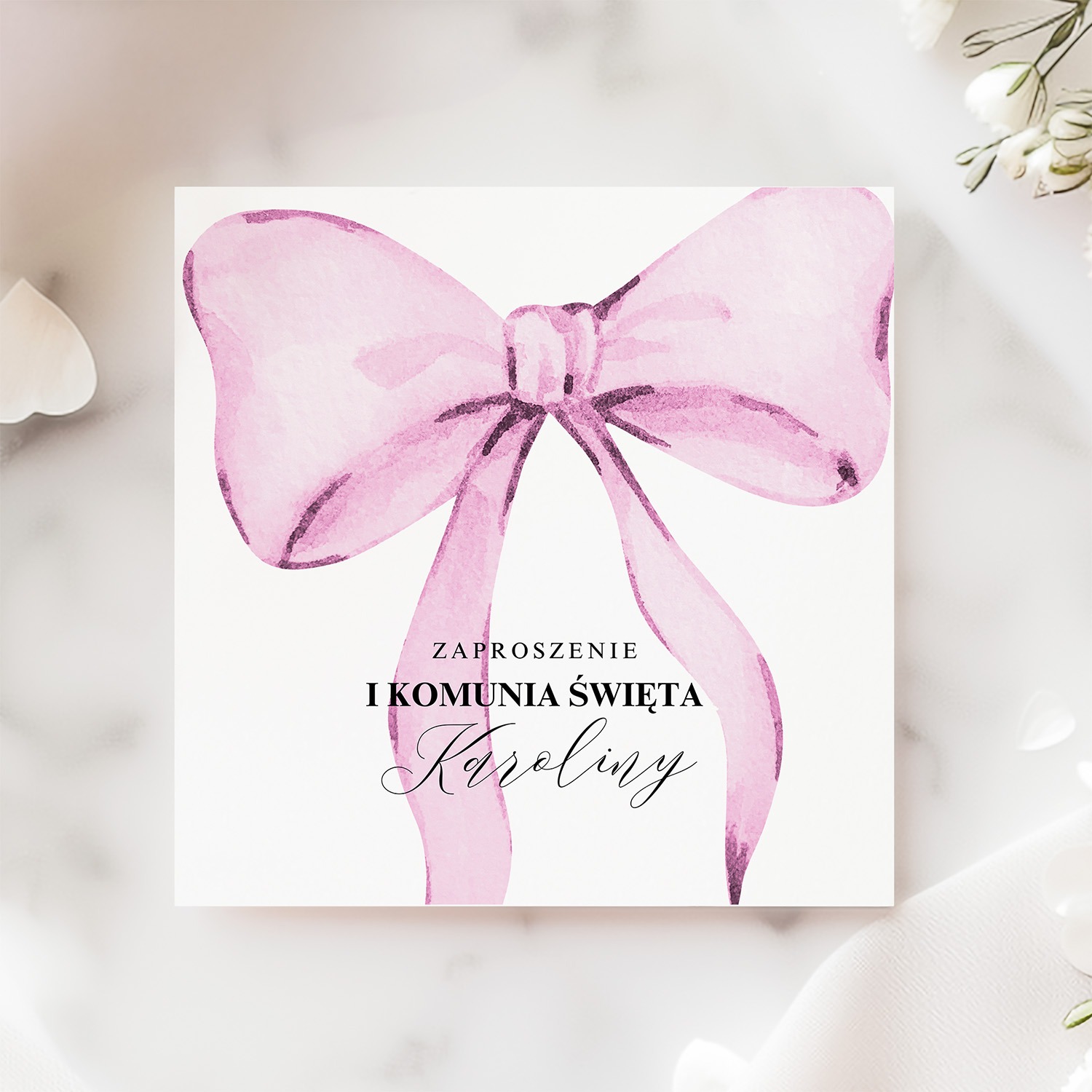 SKŁADANE ZAPROSZENIE NA KOMUNIĘ ŚWIĘTĄ - S08