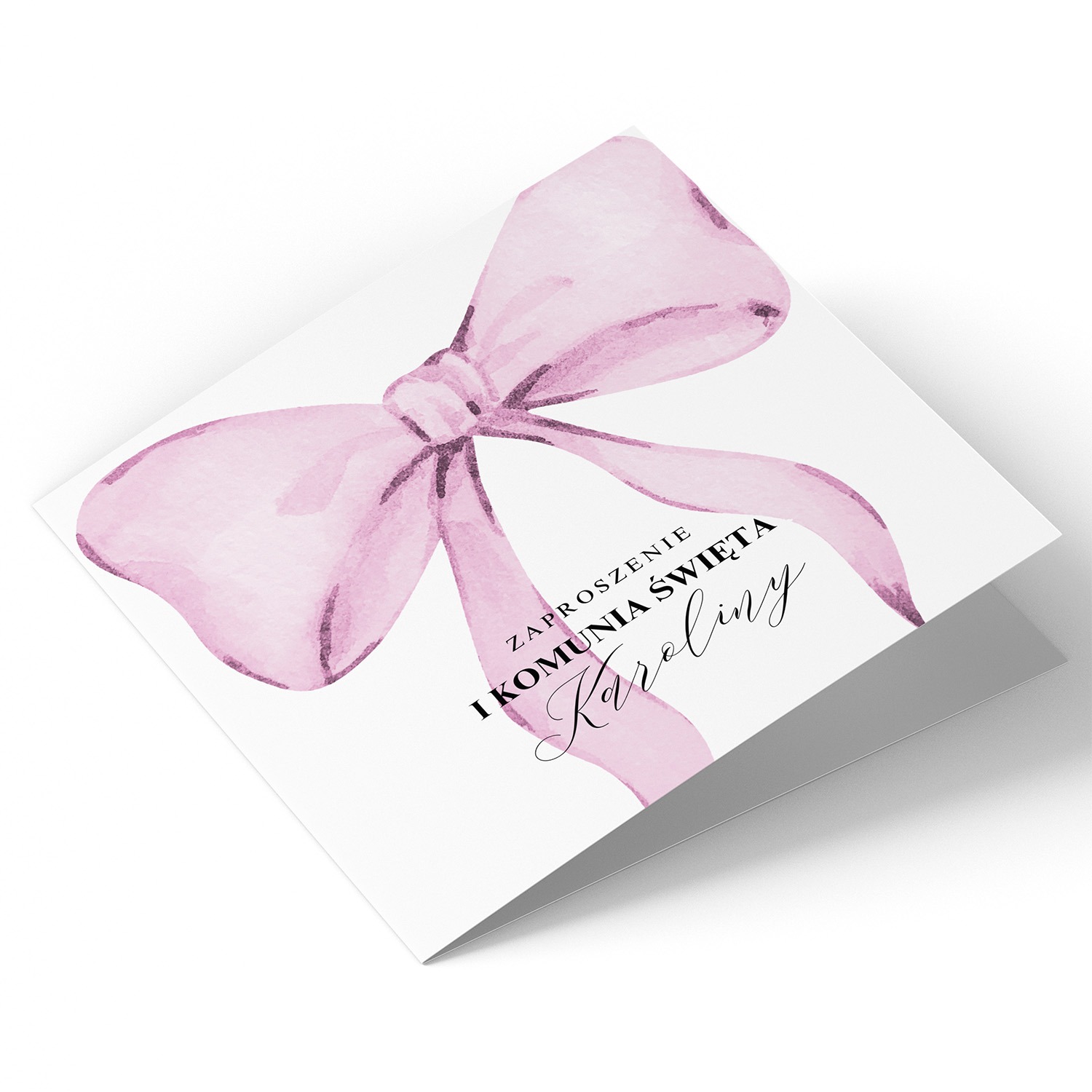 SKŁADANE ZAPROSZENIE NA KOMUNIĘ ŚWIĘTĄ - S08 - obrazek 2