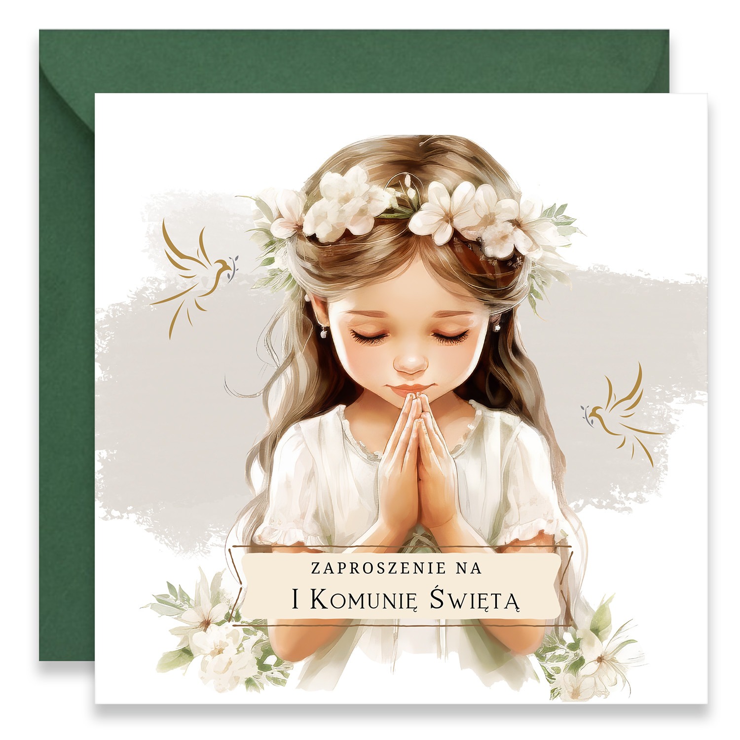SKŁADANE ZAPROSZENIE NA KOMUNIĘ ŚWIĘTĄ - S09 - obrazek 4