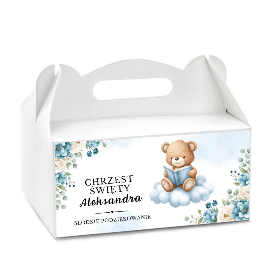 PUDEŁKO NA CIASTO NA CHRZEST ŚWIĘTY Z IMIENIEM C001