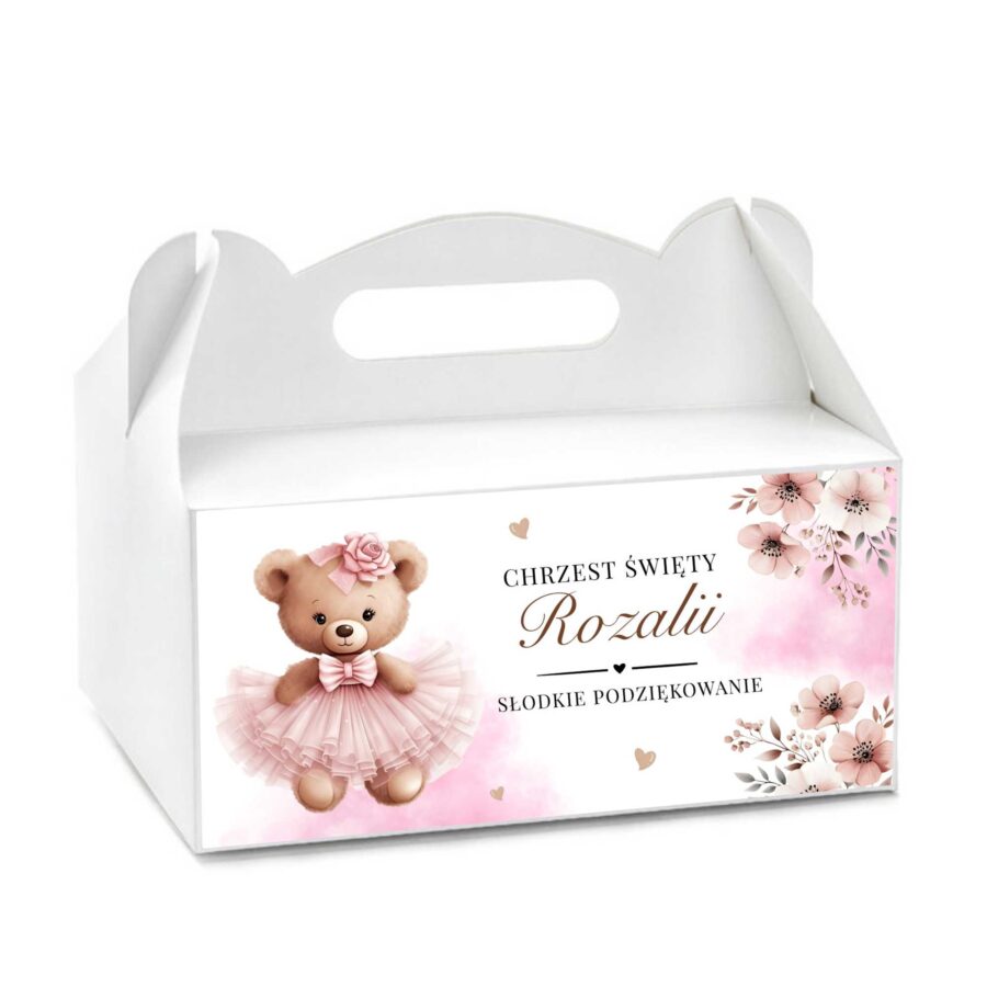 PUDEŁKO NA CIASTO NA CHRZEST ŚWIĘTY Z IMIENIEM C002