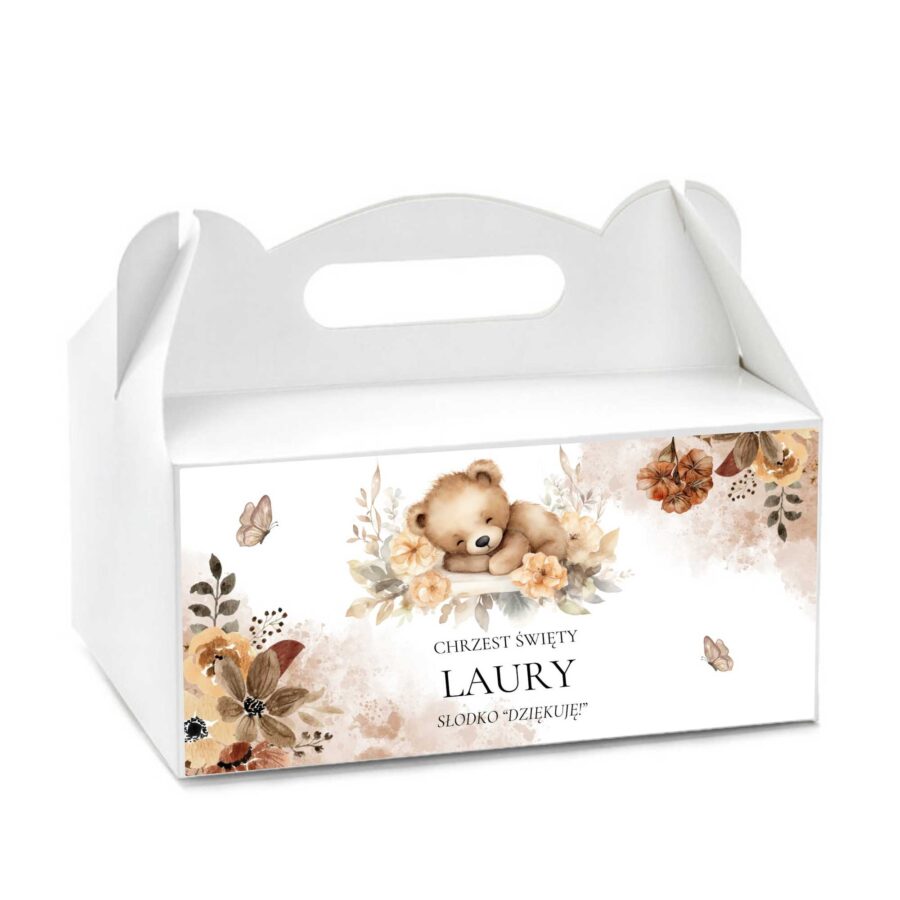 PUDEŁKO NA CIASTO NA CHRZEST ŚWIĘTY Z IMIENIEM C003